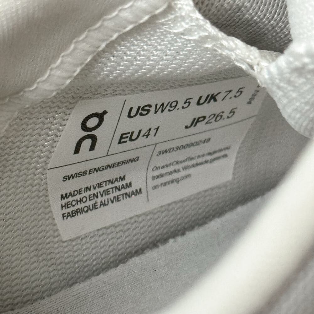 On Cloudeclipse Alloy White Sand Grey Road Running Walking Sneakers Women’s 9.5 - Picture 7 of 8